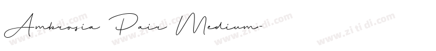 Ambrosia Pair Medium字体转换